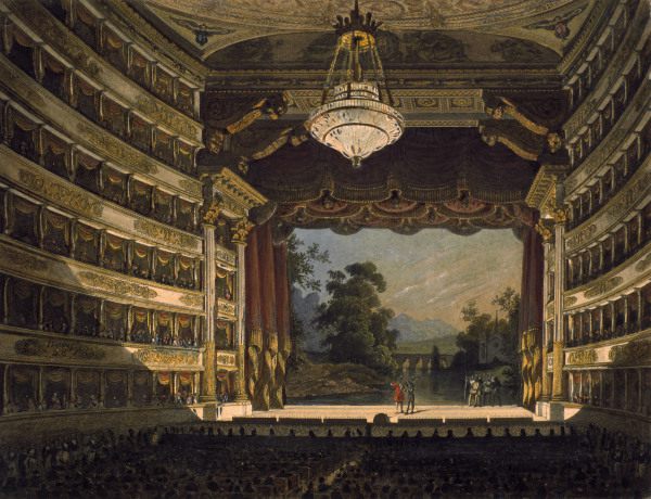 Milan, Scala , Interior view de 