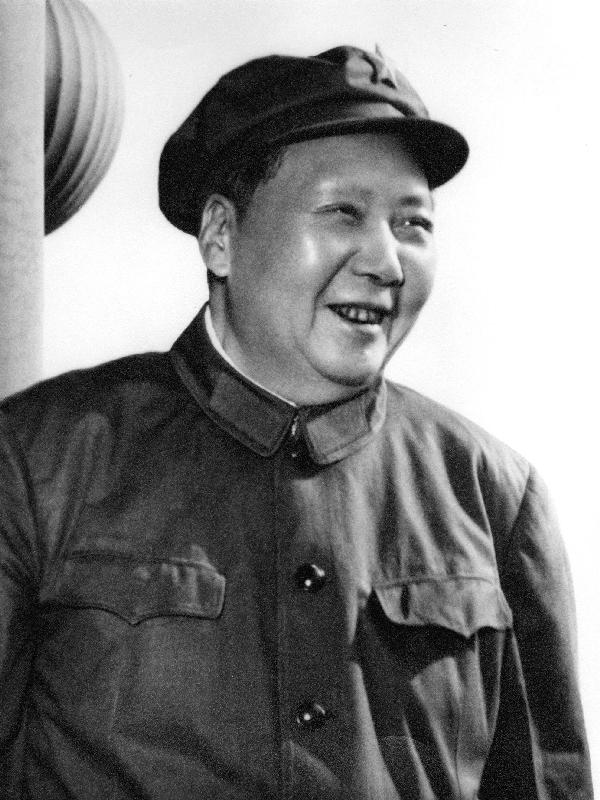 Mao Tse Toung chinese President here during review of army of The Great Proletarian Cultural Revolut de 