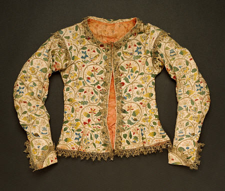 Margaret Layton''s Doublet Of Linen Embroidered With Brightly Coloured Silks And Silver-Gilt Thread de 