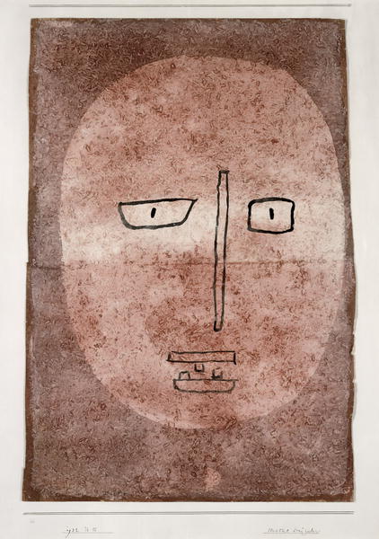 Mask with three teeth, 1932 (no 215) (w/c on primed paper on cardboard)  de 