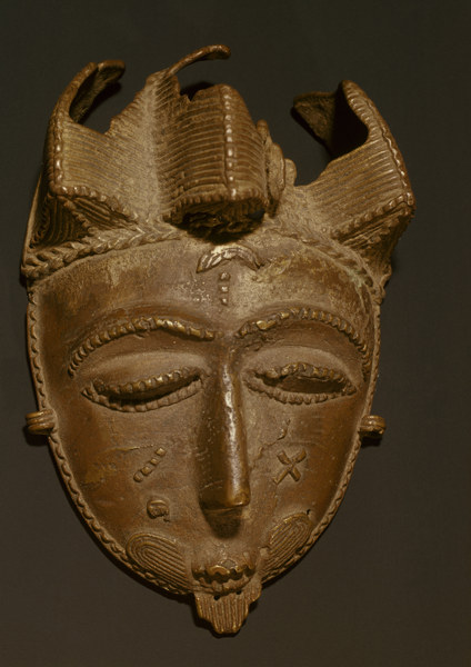 Maske, Baule, Elfenbeinkueste / Bronze de 