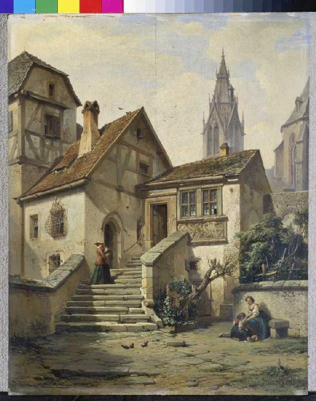 Motiv aus Rothenburg o.T, 1858 de 