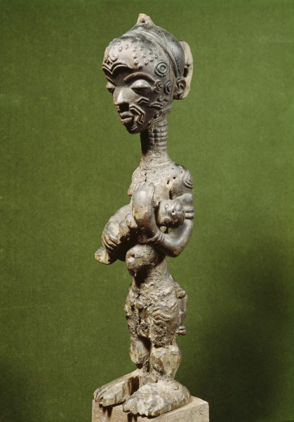 Mutter-Kind-Figur der Luluwa/ afrikan. de 