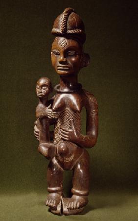 Mutter mit Kind, Lumbo, Gabun / Holz
