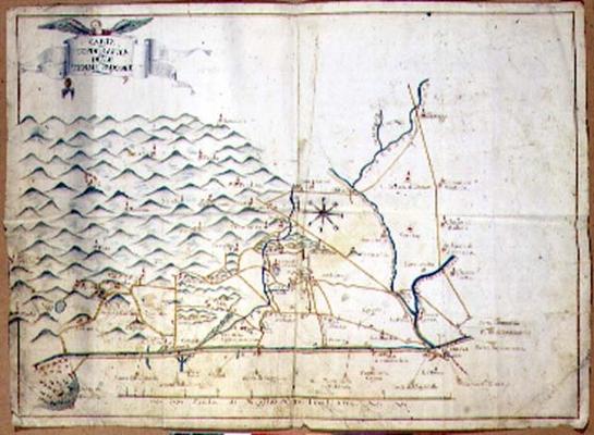 Map of Paduan Thermal Baths (w/c, pen & ink on paper) de 