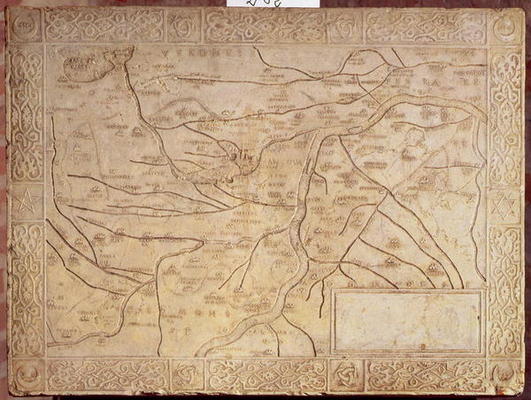 Map of the Mantuan territory, carved in low relief (marble) de 