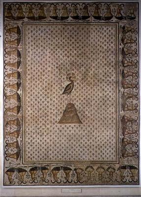 Mosaic pavement depicting a phoenix on a bed of rose-buds, from the courtyard of a villa at Daphne, de 