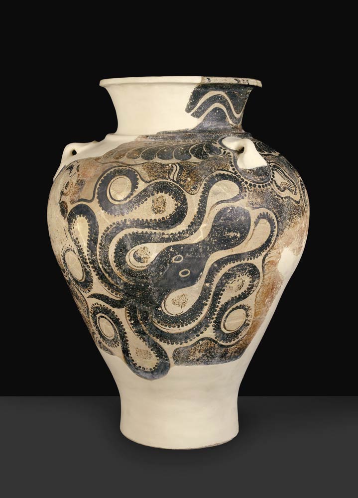 Pithos with octopus design, from Knossos, Crete, late Minoan period II, c.1450-1400 BC (painted eart de 