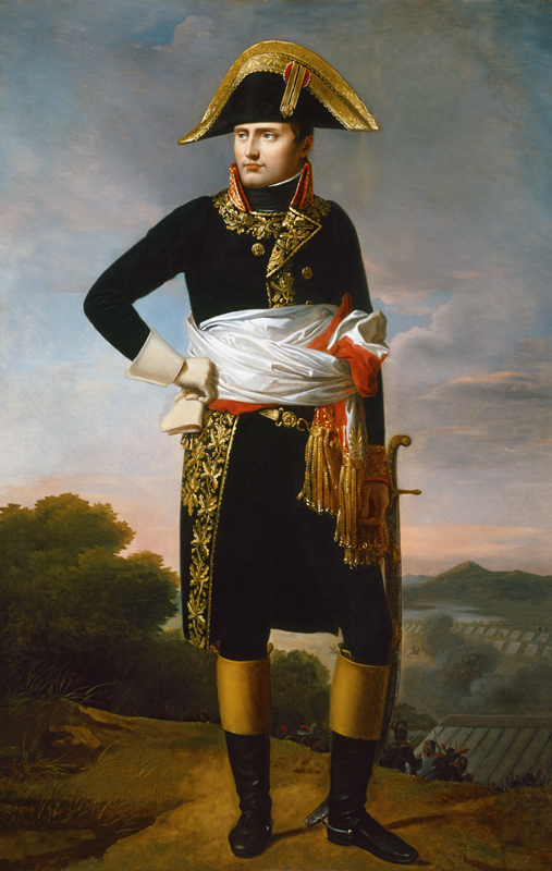 Portrait Of Napoleon, Standing Full Length, A Military Camp Beyond de 