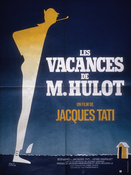 Poster after Pierre Etaix for film Monsieur Hulot's Holiday by Jacques Tati de 