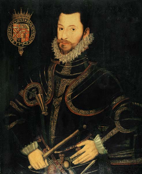 Portrait Of Robert Devereux (1566-1601), 2nd Earl Of Essex, Aged Thirty-Two, Half Length In Armour H de 
