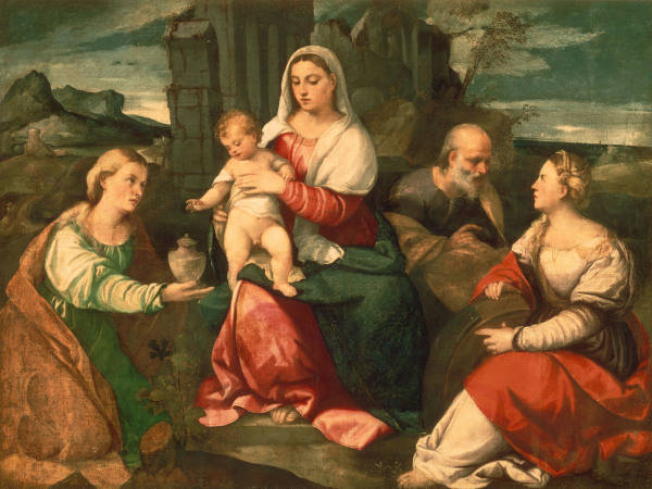 Mary, Child & Saints / Palma Vecchio de 