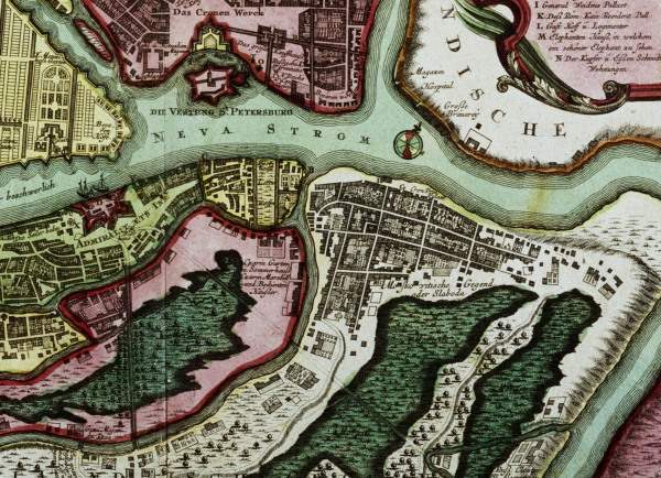 Plan of St. Petersburg 1728 de 