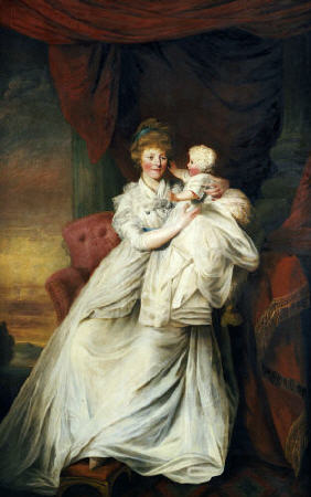 Portrait Of Eleanor, Countess Of Harborough, With Her Son Robert de 