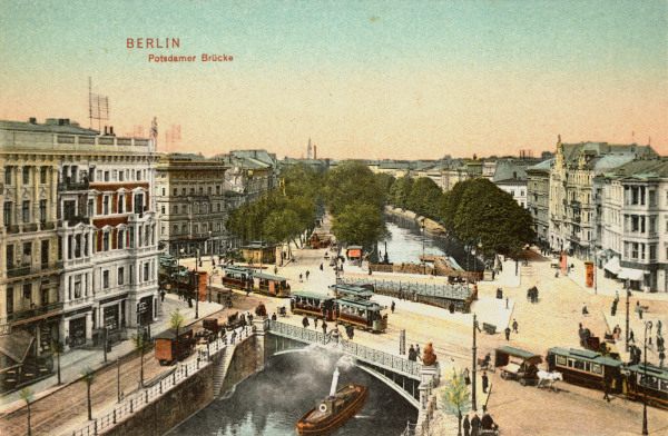 Potsdamer Brücke, Fotopostkarte um 1905 de 