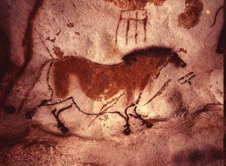 Rock painting of a horse de 