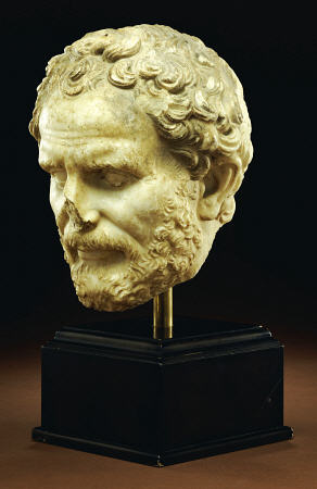Roman Marble Portrait Of Demosthenes de 