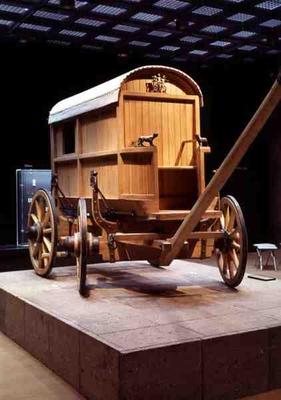 Replica of a Roman Wagon Decorated with Bronze Sculptures (photo) de 