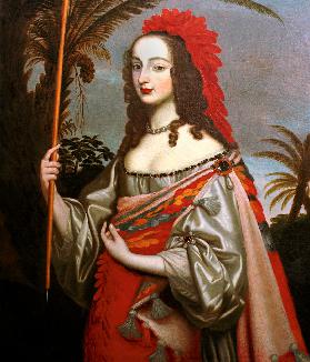 Sophie de Hannover como india, pintada por su hermana Louise Hollandine del Palatinado