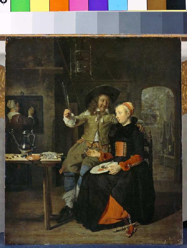 Selbstbildnis des Künstlers mit seiner Frau Isabella de Wolff im Wirtshaus de 