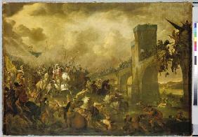 Sieg Konstantins in der Schlacht am Ponte Molle.