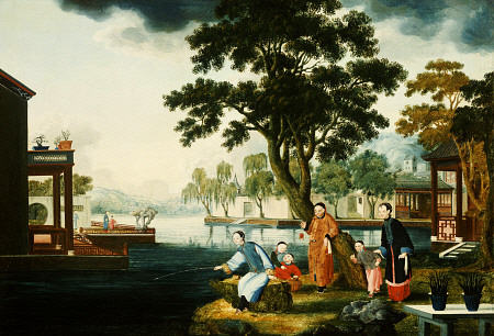 Summer: A Family Fishing By A Lake de 