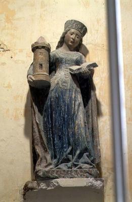 Saint Barbara (painted stone) de 
