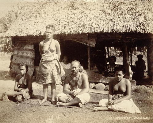 Samoan Belle, 1890s (sepia photo) de 