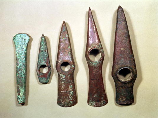 Shafthole axes, from Hungary, Bronze Age (copper) de 