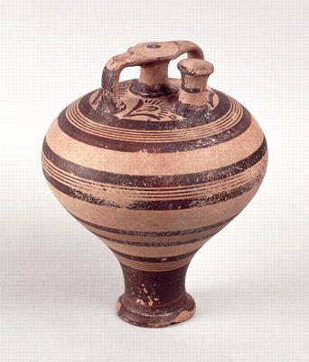 Stirrup Jar, Mycenaean, c.1500-1200 BC (painted earthenware) de 