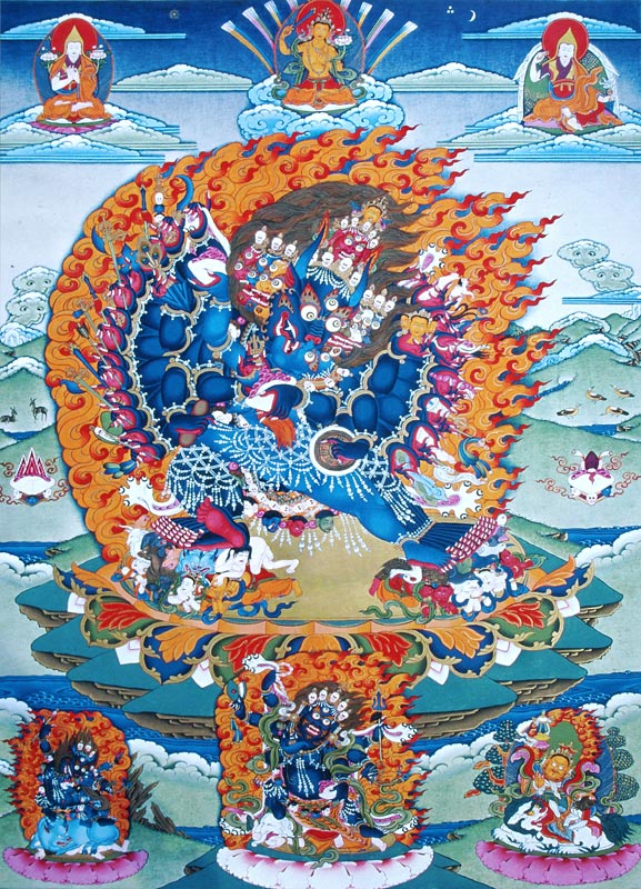 Tangka painted by Tibetan painter de 