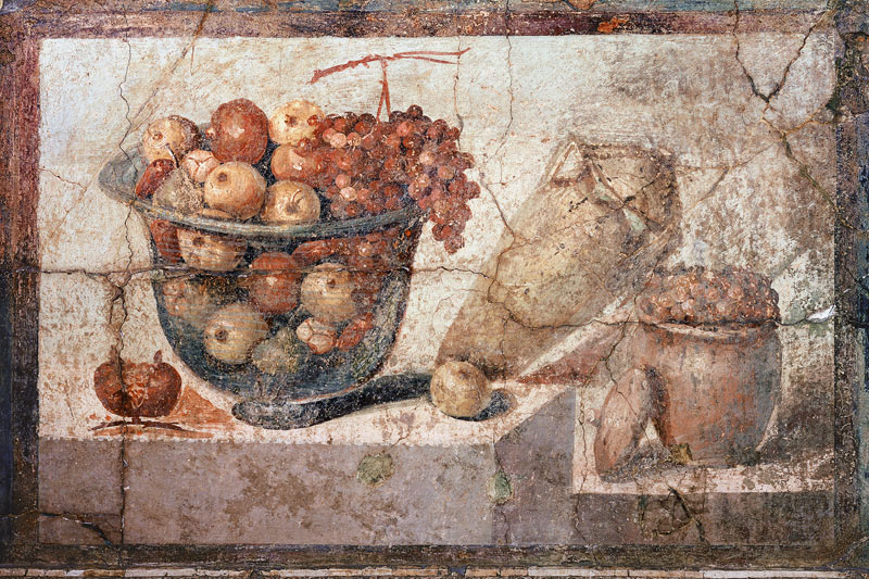 Still Life With Bowls of Fruit and Wine-jarfrom the 'Casa di Giulia Felice' (House of Julia Felix) f de 