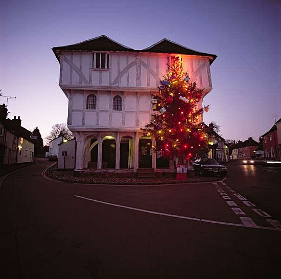 Thaxted Guildhall at Christmas time de 