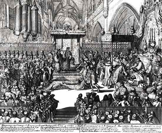 The Coronation of King George I (1660-1727) at Westminster Abbey, 31st October 1714 de 