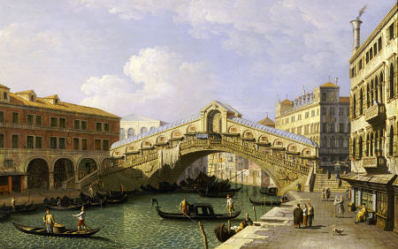 The Rialto Bridge Venice From The South With The Fondamenta Del Vin And The Fondaco Dei Tedeschi de 