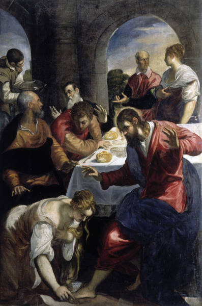 Banquet in house of Simon / Tintoretto de 