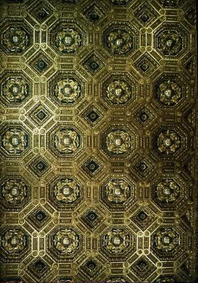 The ceiling of the Sala dell'Udienza, designed by Benedetto (1442-97) and Giuliano (1432-90) da Maia de 