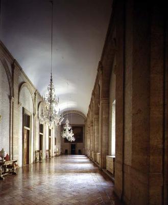 The main corridor of the piano nobile, designed by Antonio da Sangallo the Younger (1483-1546) Miche de 