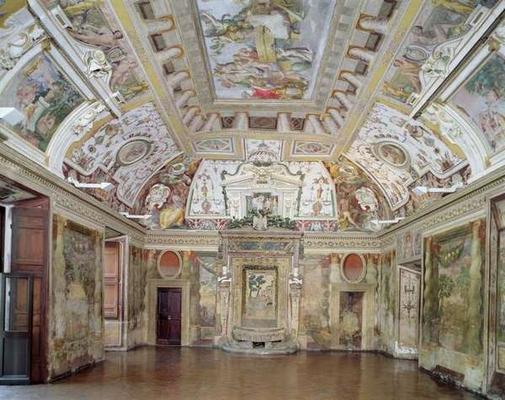 The main salon, designed by Pirro Ligorio (c.1500-83) for Cardinal Ippolito II d'Este (1509-72) and de 