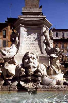 The Pantheon Fountain surmounted by an obelisk of Ramses the Great erected in 1711 (photo) de 