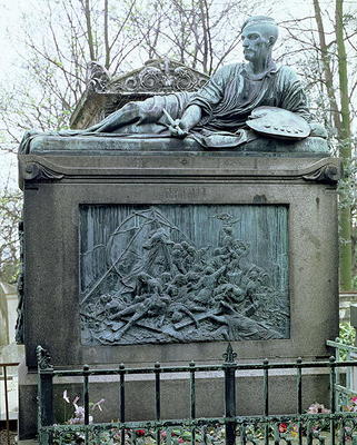 Tomb of Jean Louis Andre Theodore Gericault (1791-1824) (stone and bronze) de 