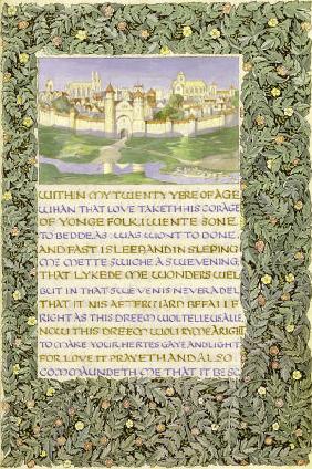 Unfinished Calligraphic And Illuminated Manuscript Of Geoffrey Chaucer''s ''The Romaunt Of The Rose'