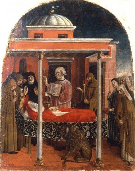 Death of St.Jerome / Ital.Ptg./ C15th de 