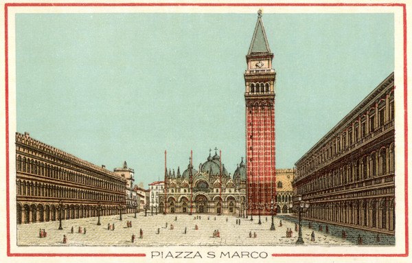 Venice, Piazza S.Marco, Colour litho. de 