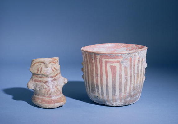 Vessels from Hacilar, Turkey, c.5500-00 BC (painted pottery) de 
