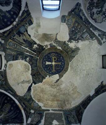 View of the cupola decoration, from the Baptistery of San Giovanni in Fonte, c.400 AD (mosaic) de 