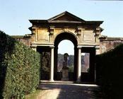 View of the 'Loggia di Venere' (Loggia of Venus) and the gateway to the entrance to the pavilion of