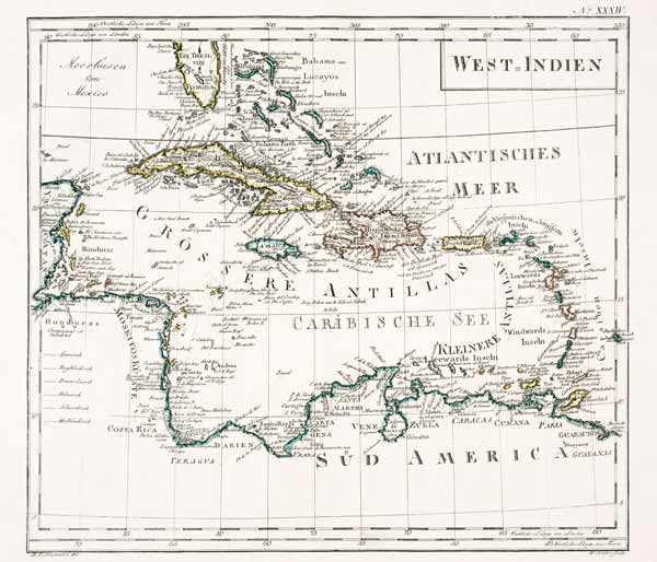 West Indies , Map de 