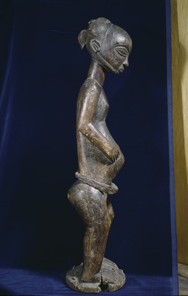 Weibliche Statuette, Luba / Holz de 