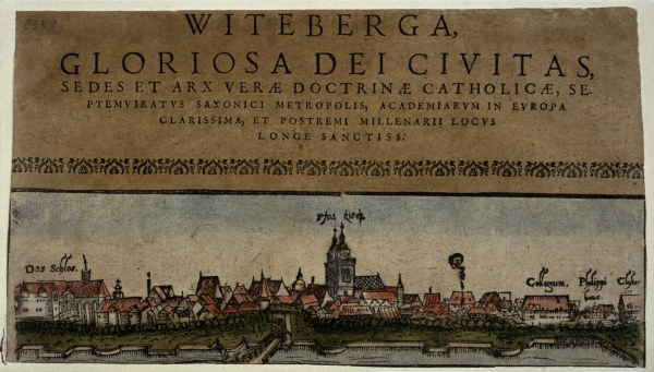 Wittenberg , Coloured woodcut de 
